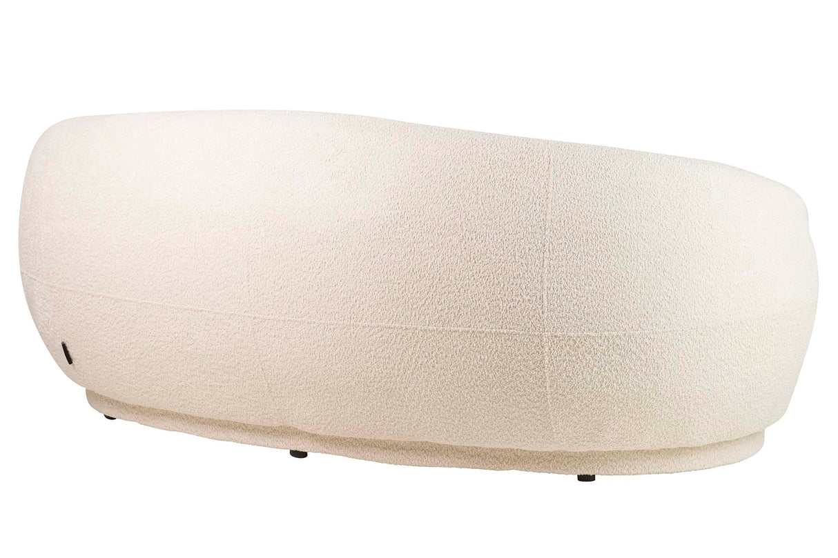 Canapé boucle beige luna 191x93x73 cm