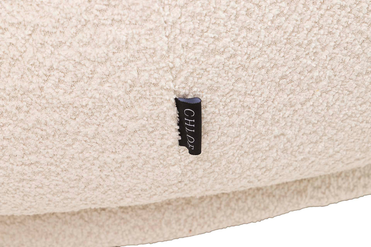 Canapé boucle beige luna 191x93x73 cm