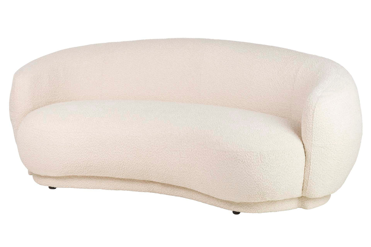 Canapé boucle beige luna 191x93x73 cm