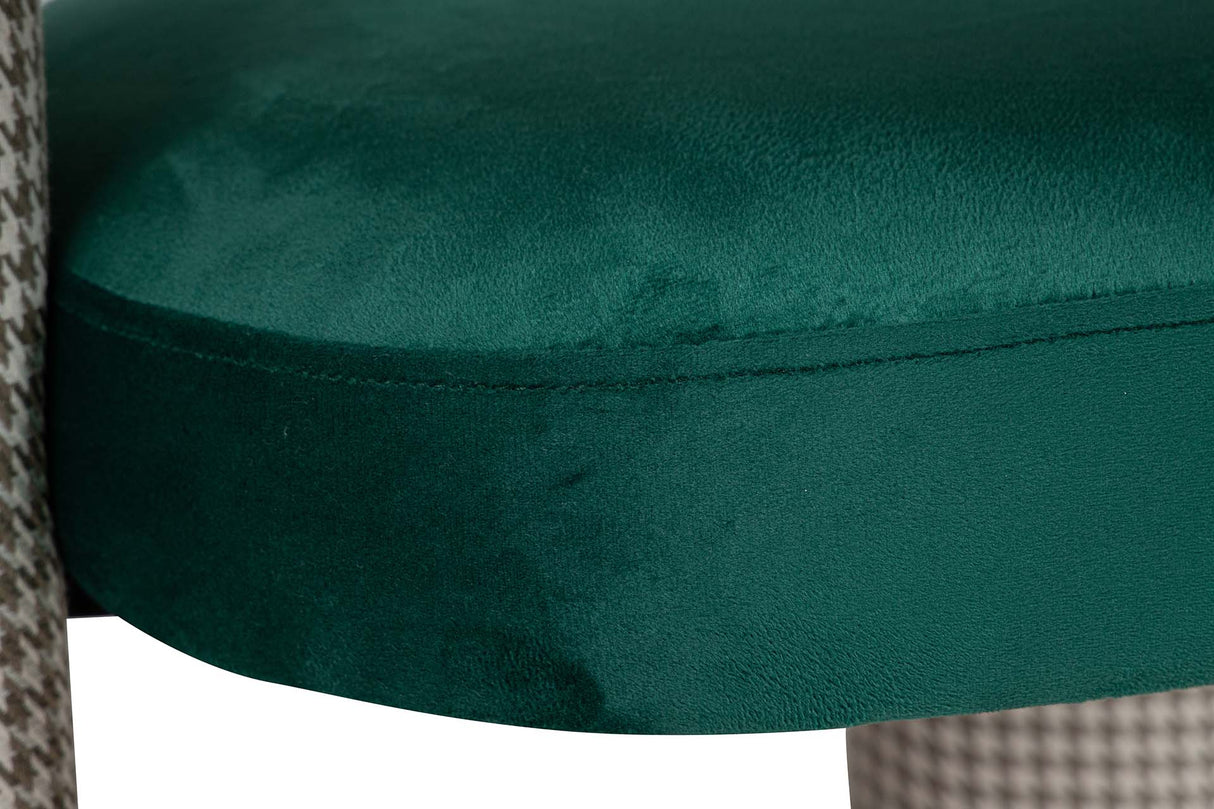 Beige Green Velvet Chair 66x61x76 cm