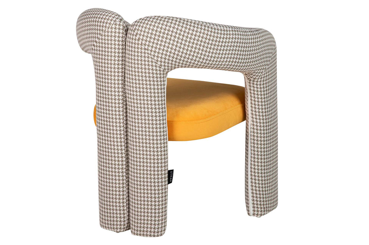 Samt gelb Beige Nova 66x61x76 cm