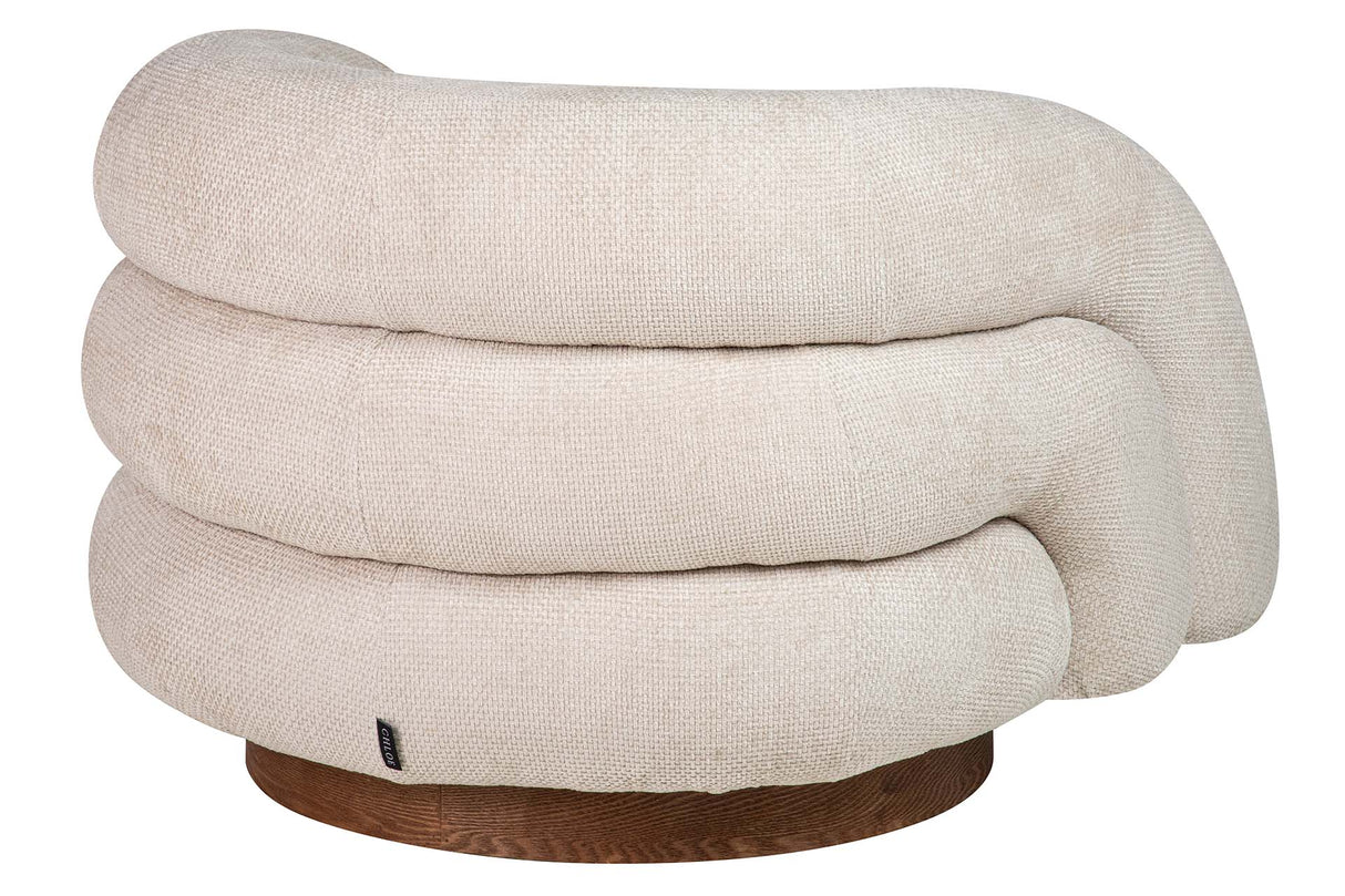 BUTACA CHENILLA BEIGE FLUX 100x89x60 CM