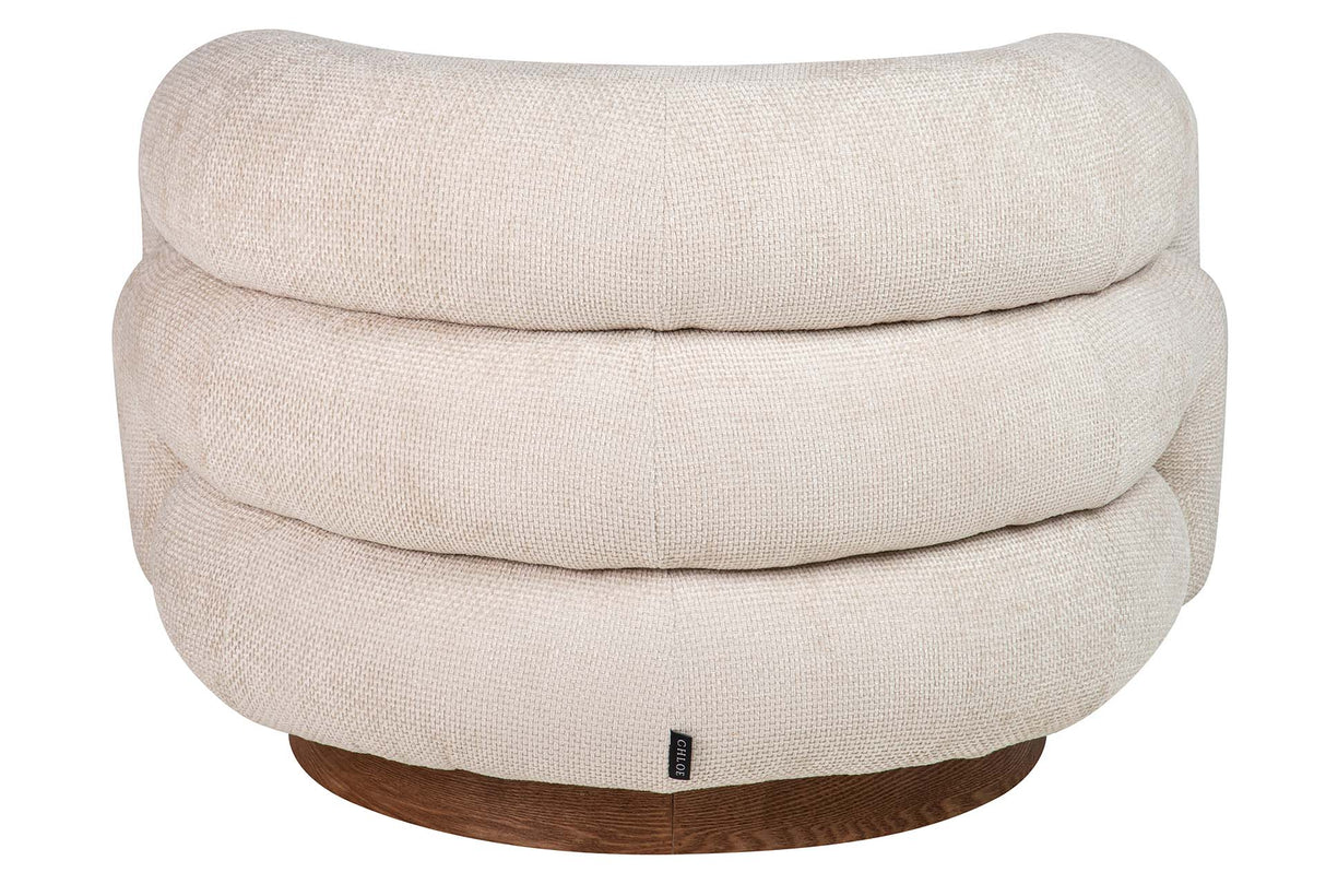 BUTACA CHENILLA BEIGE FLUX 100x89x60 CM