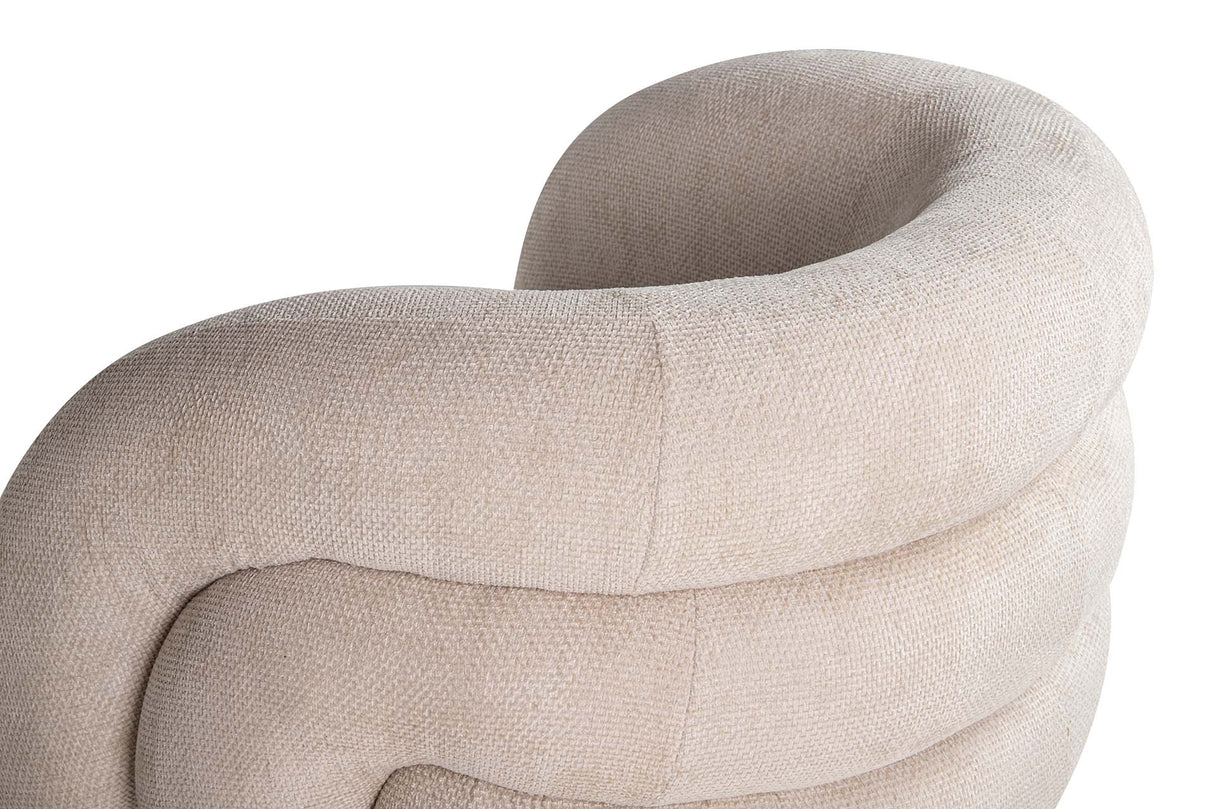 BUTACA CHENILLA BEIGE FLUX 100x89x60 CM