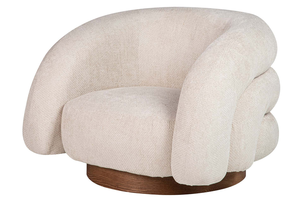 BUTACA CHENILLA BEIGE FLUX 100x89x60 CM