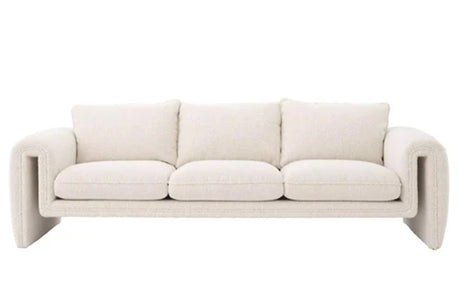 SOFA CHENILLA BEIGE YUMA 230x91x76 CM