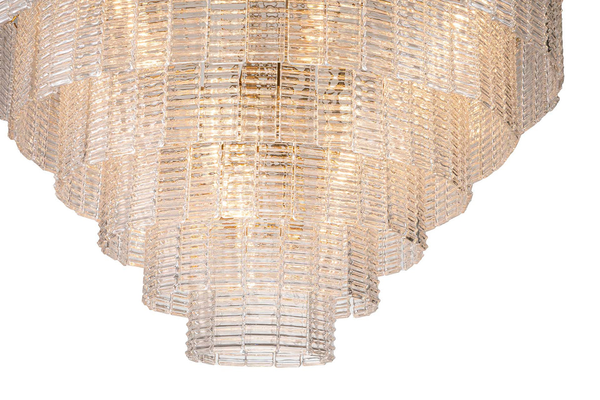 Lampe de toit en métal en métal en or 102x102x64 cm