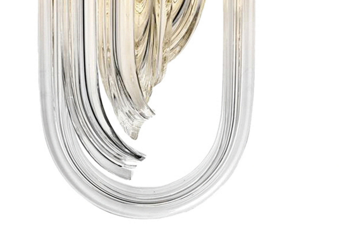 APLIQUE DE PARED CRISTAL METAL DORADO 18x10x40 CM