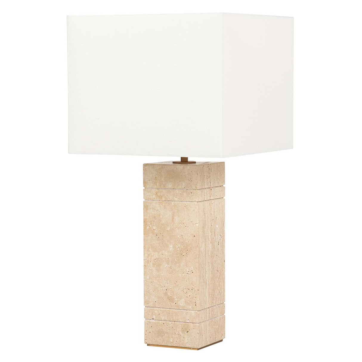 LAMPARA DE SOBREMESA MARMOL TRAVERTINO 35x35x71 CM