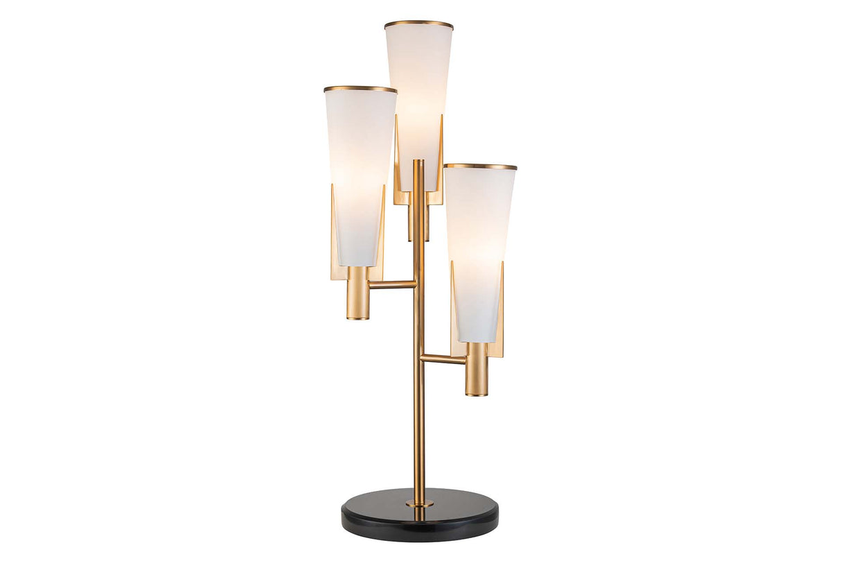 LAMPARA DE SOBREMESA METAL CRISTAL 35x35x108 CM