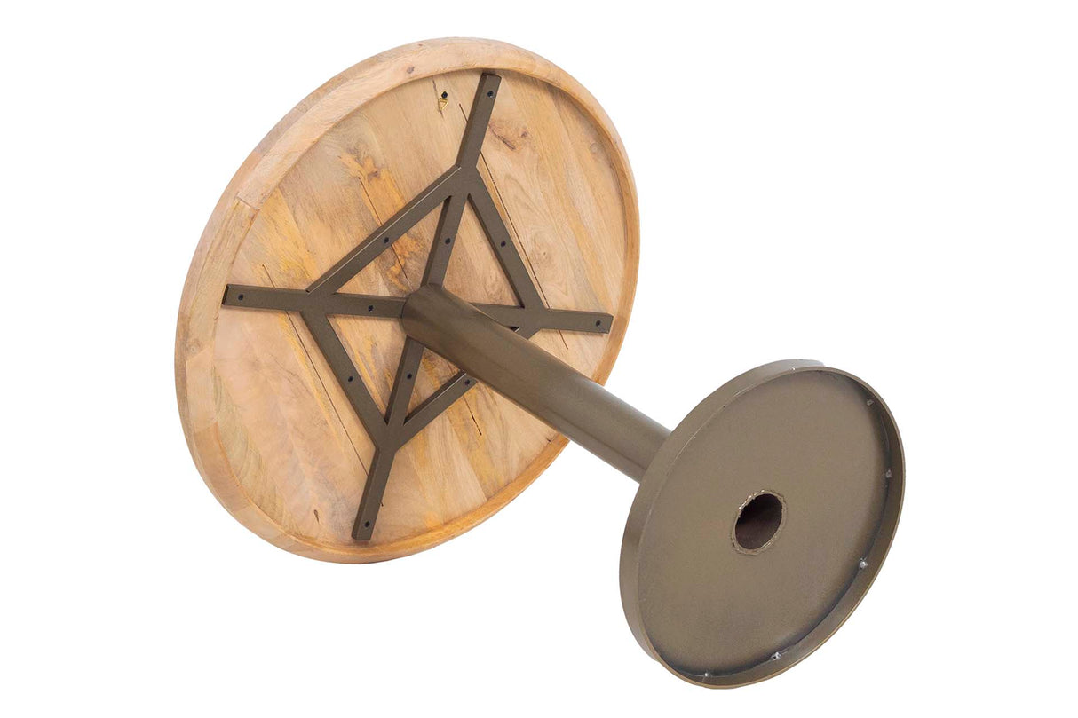 Tavolo in legno di mango in metallo marrone 70x70x75 cm