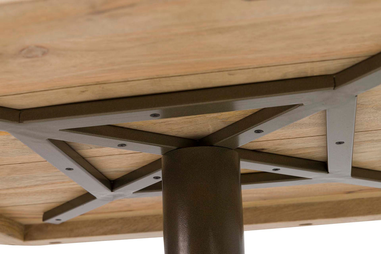 Tavolo in legno di mango in metallo marrone 70x70x75 cm