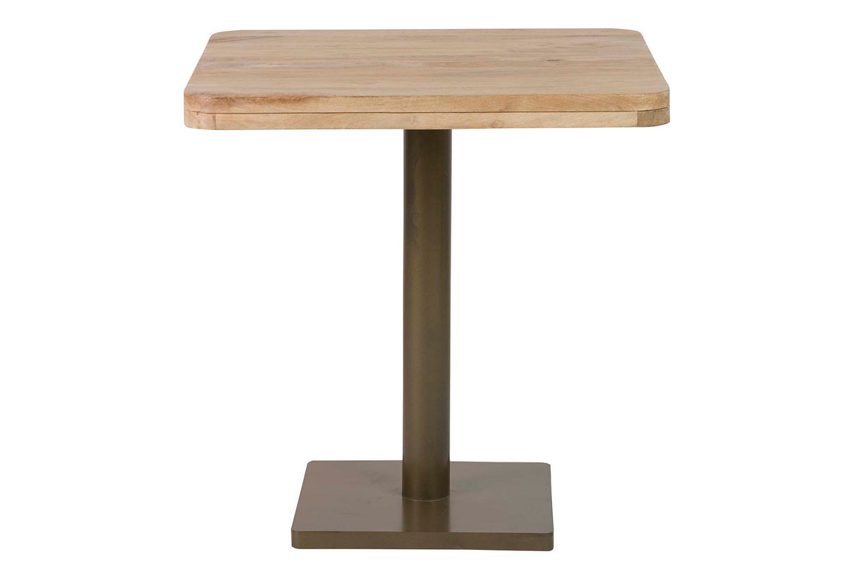 Tavolo in legno di mango in metallo marrone 70x70x75 cm