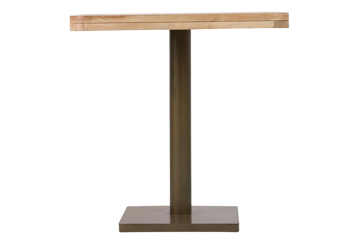Tavolo in legno di mango in metallo marrone 70x70x75 cm