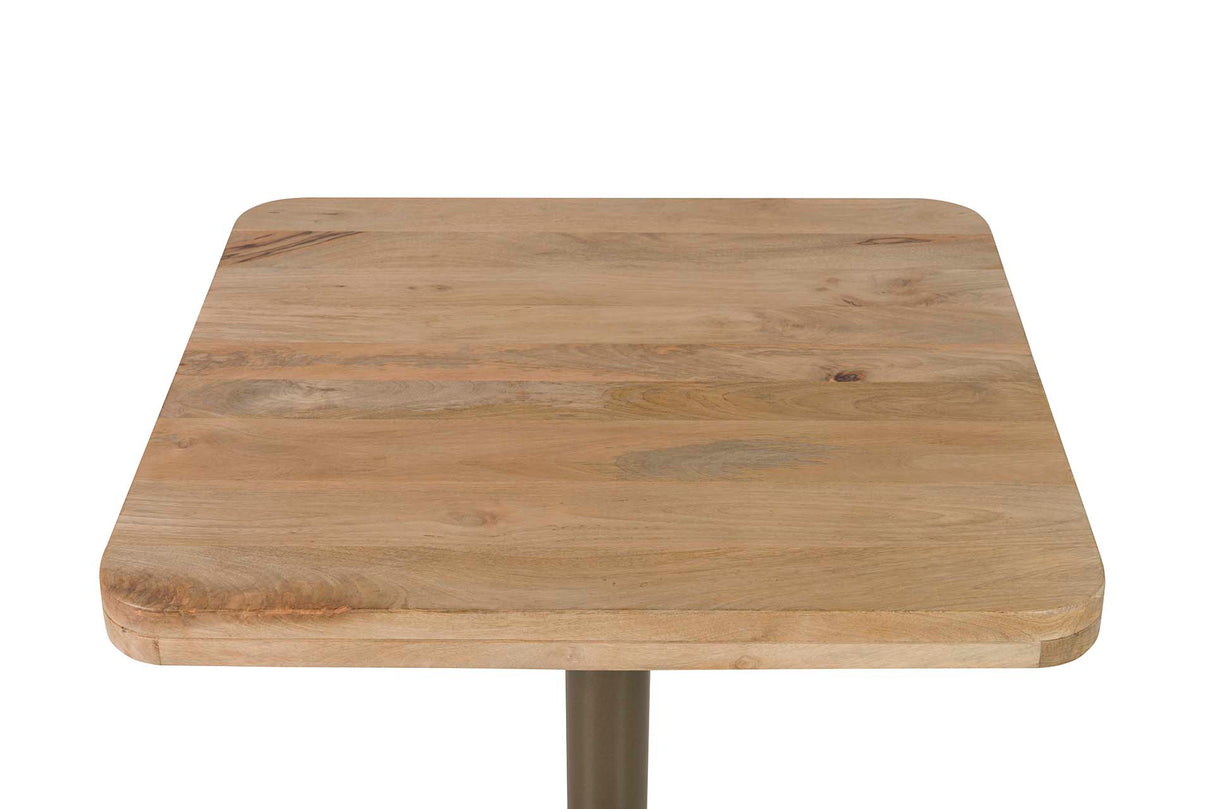 Tavolo in legno di mango in metallo marrone 70x70x75 cm