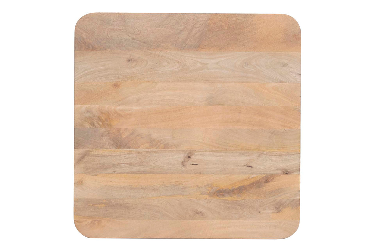 Tavolo in legno di mango in metallo marrone 70x70x75 cm