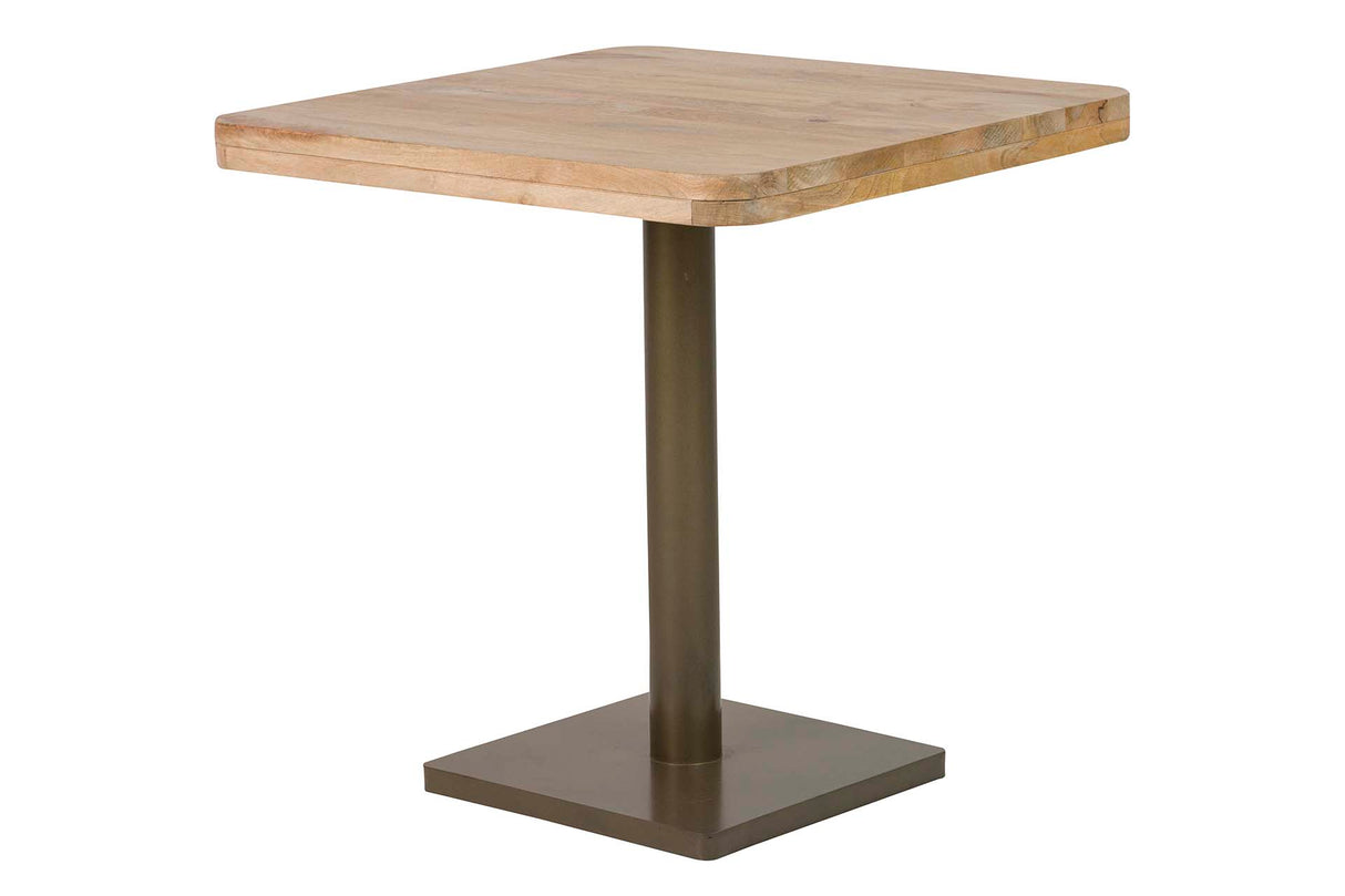 Tavolo in legno di mango in metallo marrone 70x70x75 cm