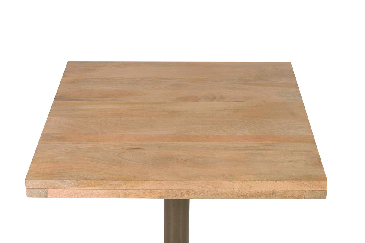 Tavolo in legno di mango in metallo marrone 70x70x75 cm