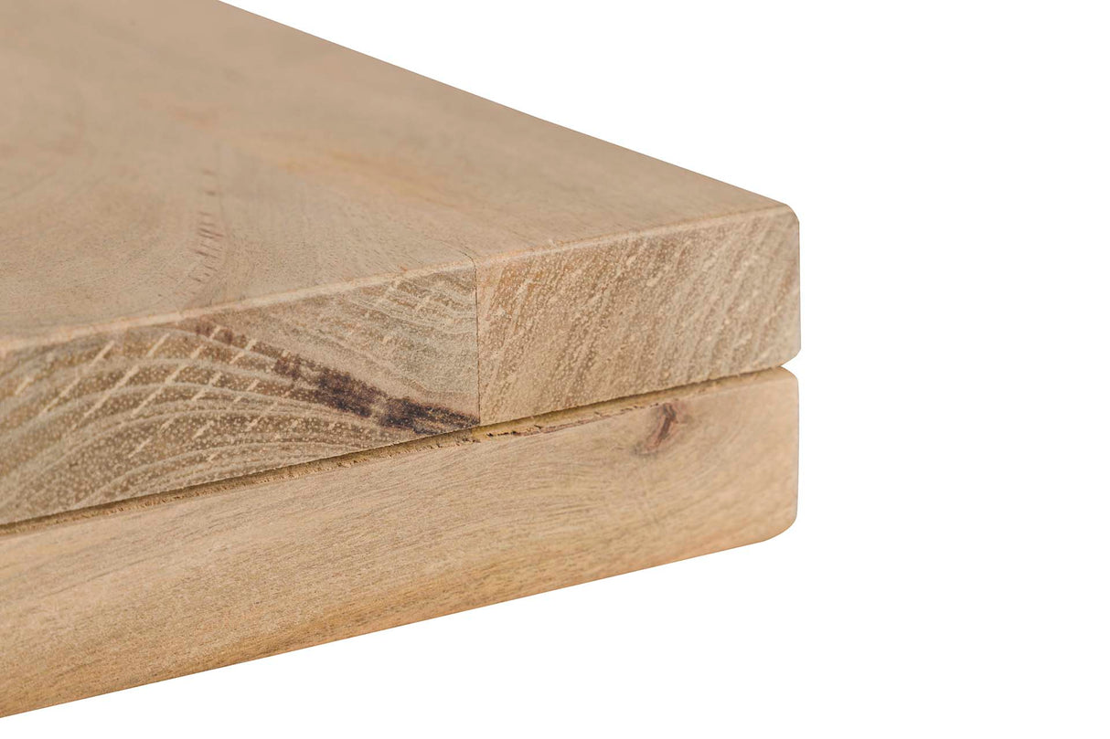 Tavolo in legno di mango in metallo marrone 70x70x75 cm