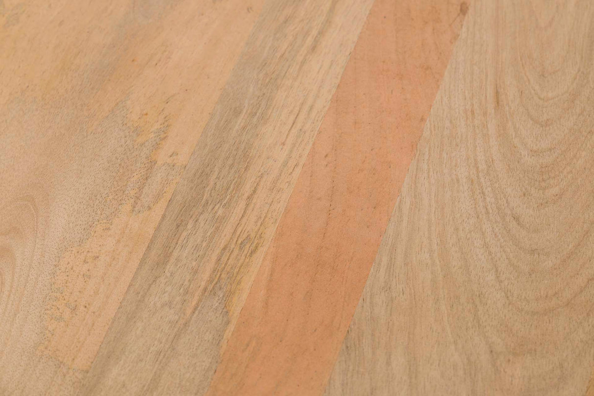 Tavolo in legno di mango in metallo marrone 70x70x75 cm