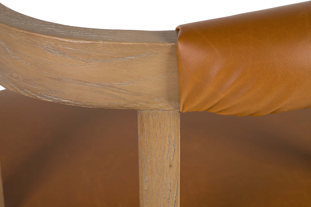 Fresno Brown Wood Chair 59x57x78 cm