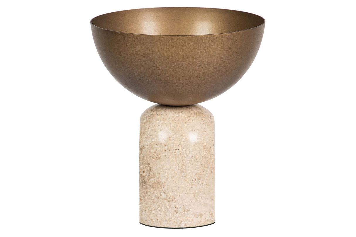 CENTRO DE MESA MARMOL HIERRO 18x18x21 CM