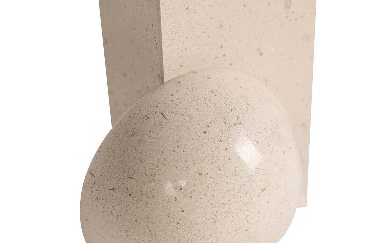 SUJETALIBROS MARMOL BEIGE 23x11x15 CM