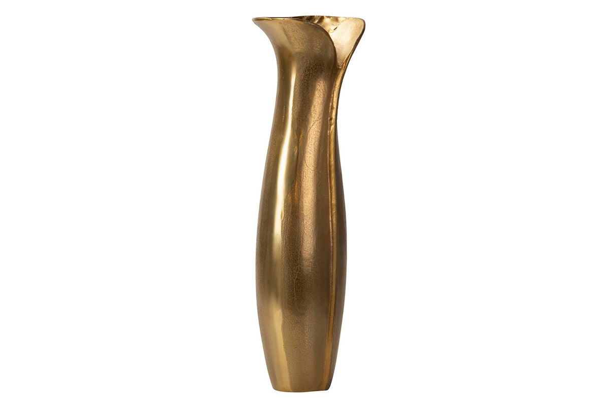 Vase en aluminium en or 23x17x63 cm