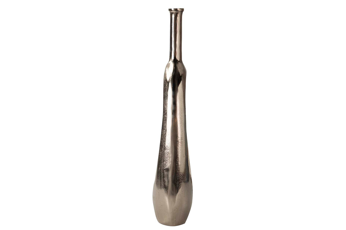 Silberaluminium Vase 27x14x75 cm