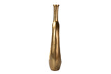 VASE ALLUMINUM GOLD 23X11X55 CM