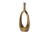 VASE ALLUMINUM GOLD 23X11X55 CM