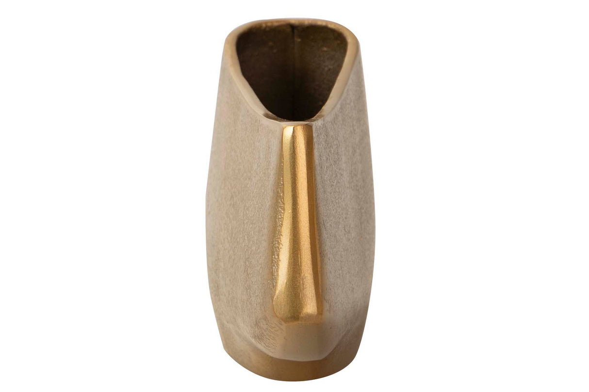 Vaso in alluminio d'oro 26x7x12 cm