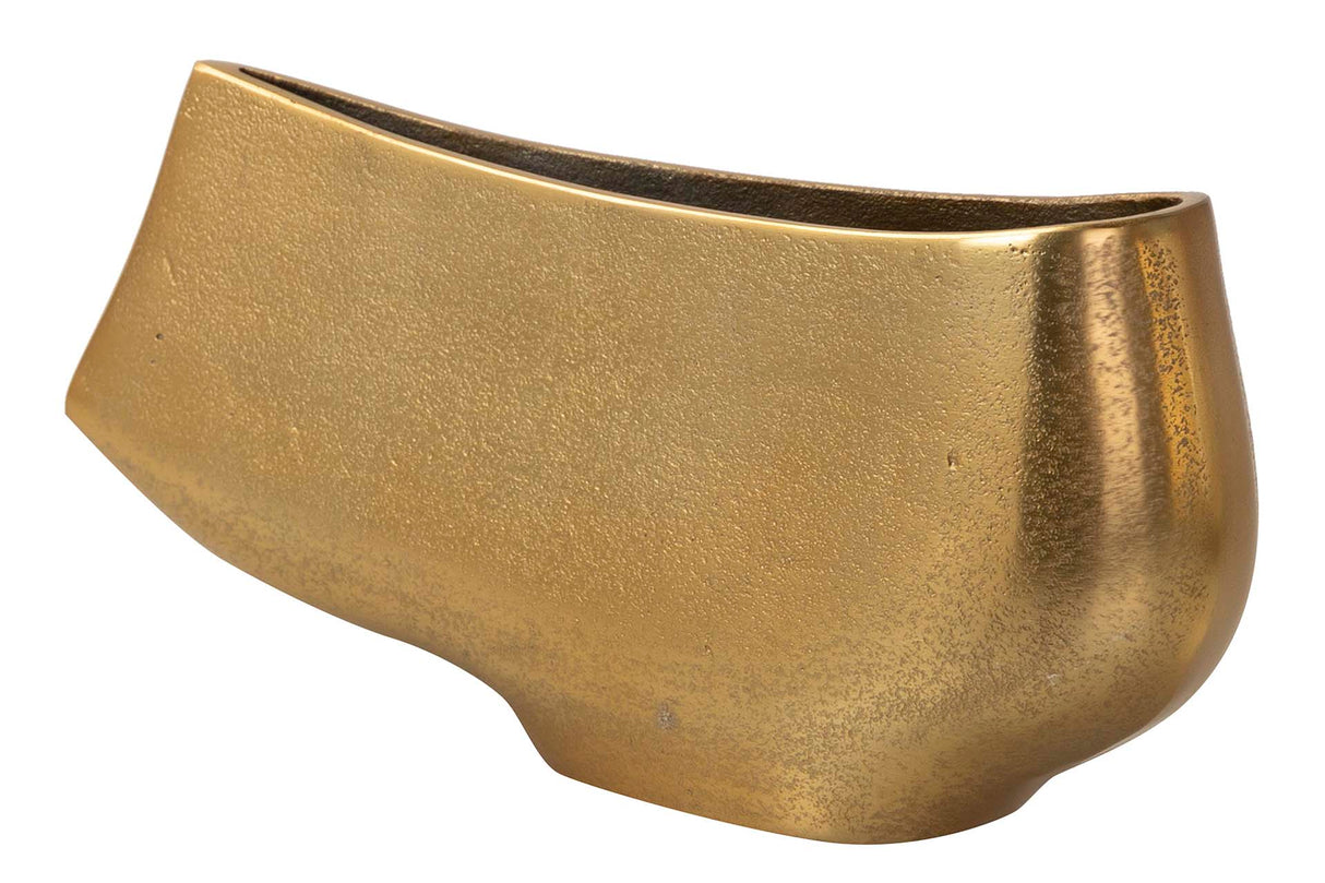 Vaso in alluminio d'oro 26x7x12 cm