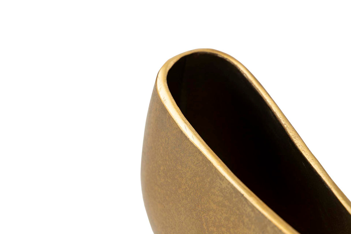 VASE ALLUMINUM GOLD 35X10X17 CM