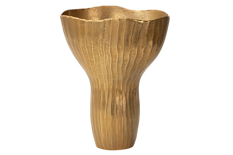 Vase en aluminium d'or 31x23x38 cm