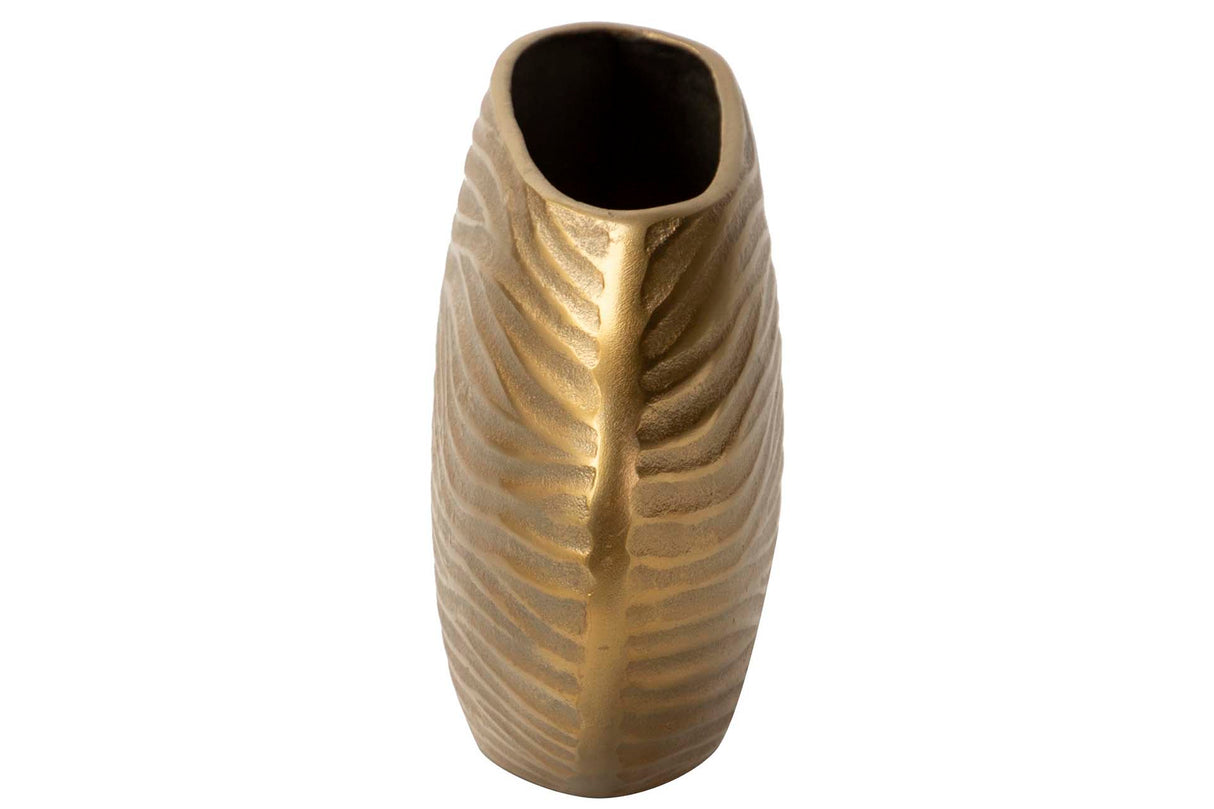 VASE ALLUMINUME DORADO 32X10X19 CM