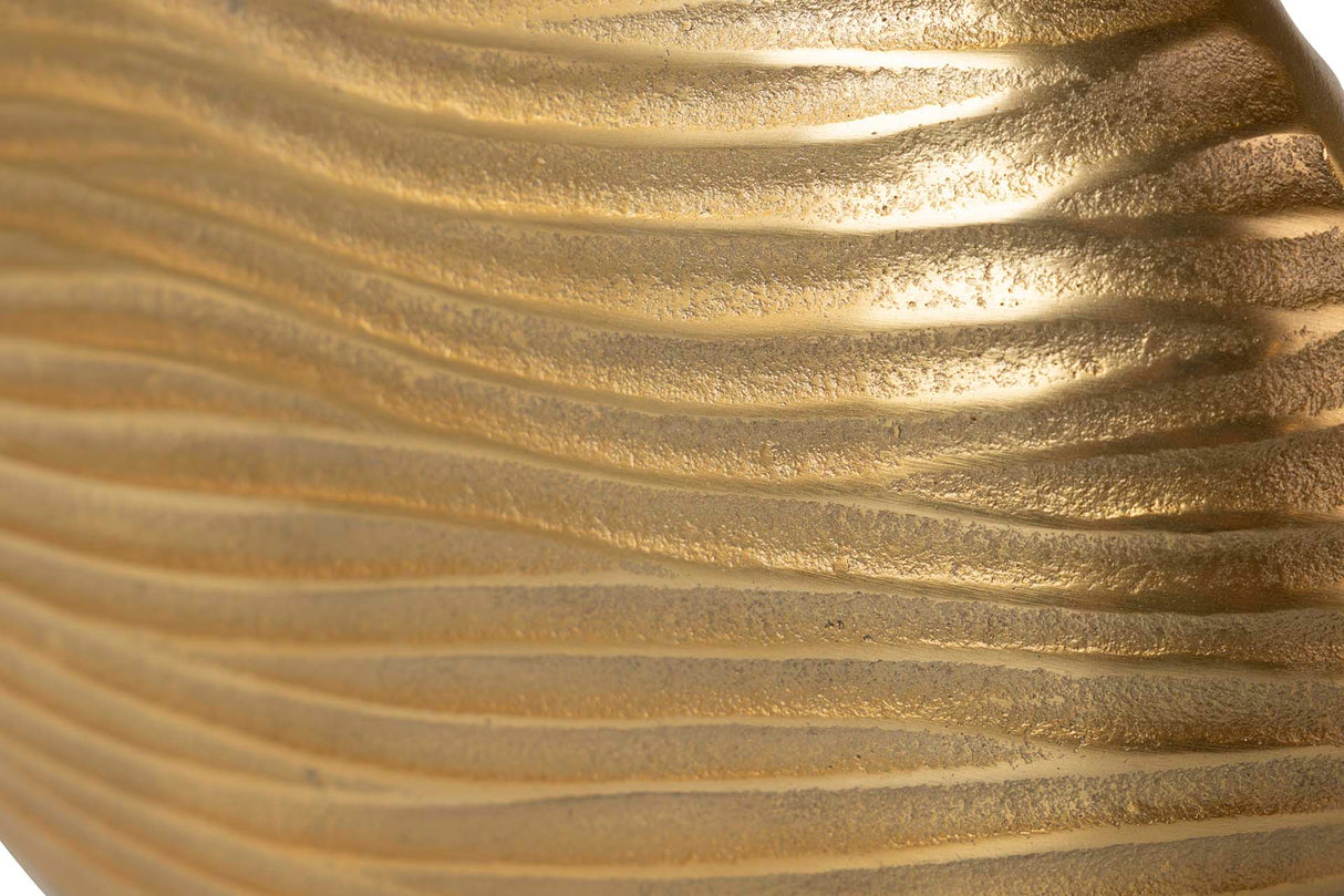 VASE ALLUMINUME DORADO 32X10X19 CM