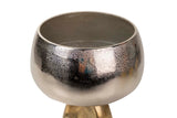 Vaso in alluminio argento / oro 20x20x24 cm