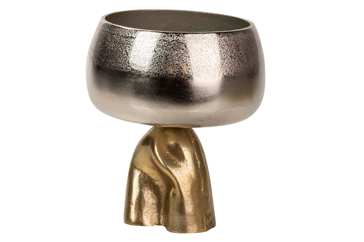 Vaso de alumínio de prata / ouro 20x20x24 cm