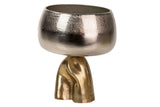 Silber / Gold -Aluminiumvase 20x20x24 cm