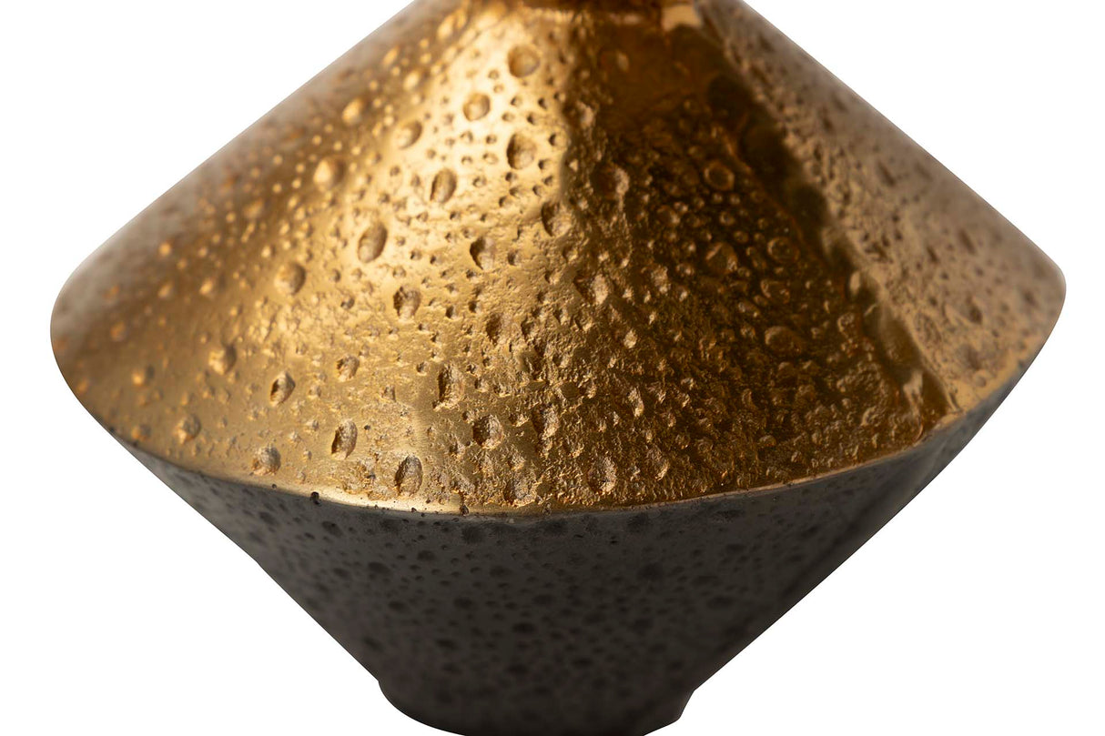 Schwarz / Gold Aluminium Florer 22x22x23 cm