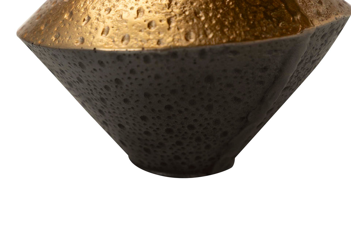 Schwarz / Gold Aluminium Florer 22x22x23 cm