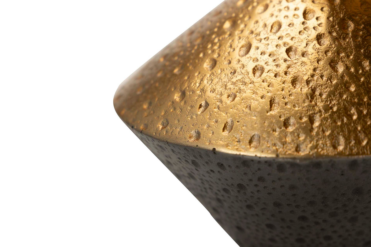 Schwarz / Gold Aluminium Florer 22x22x23 cm