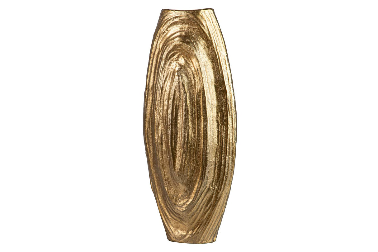 Vase en aluminium doré 21x12x47 cm