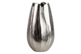 FLORERO ALUMINIO PLATEADO 16x16x29 CM