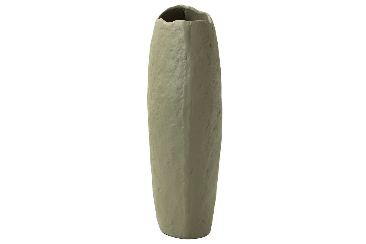 VASE ALLUMINUM GREEN 21x11x33 cm