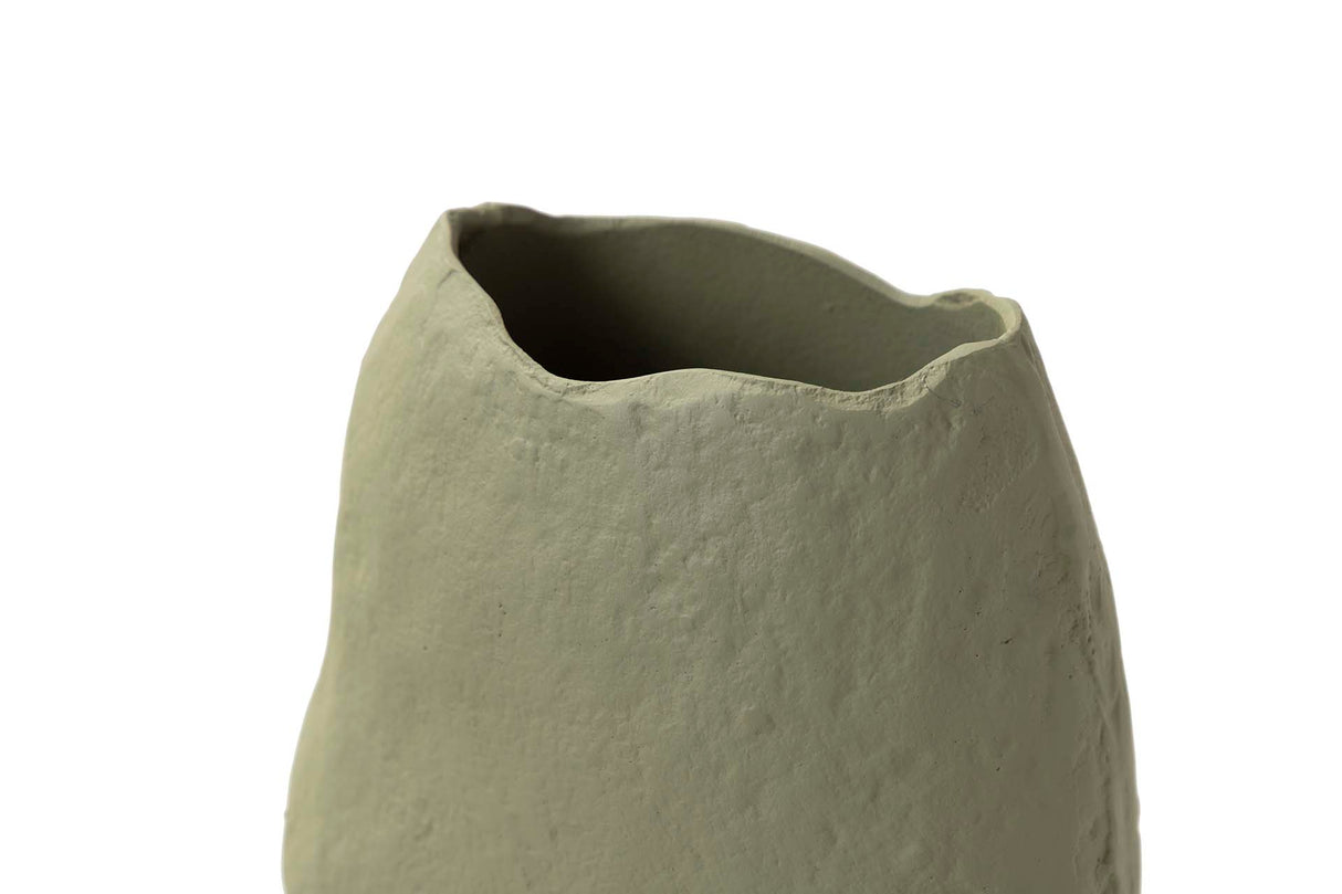 VASE ALLUMINUM GREEN 21x11x33 cm