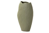 VASE ALLUMINUM GREEN 21x11x33 cm