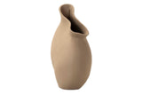 Vase en aluminium beige 26x14x28 cm