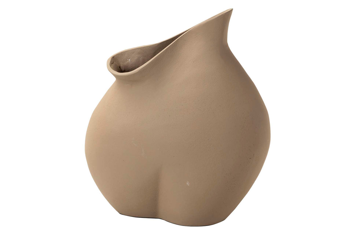 Beige Aluminium Vase 26x14x28 cm